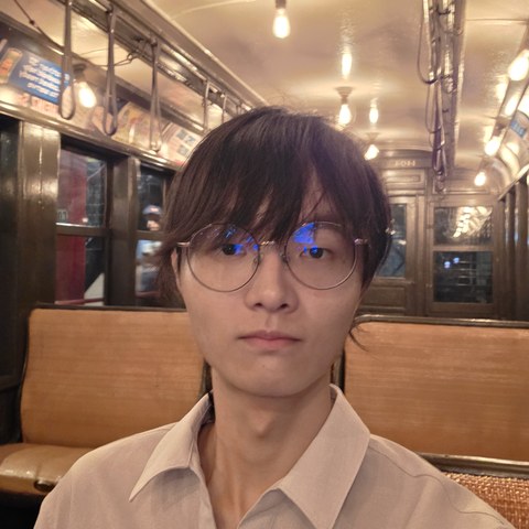 Joohyung Yun on a vintage subway car, New York